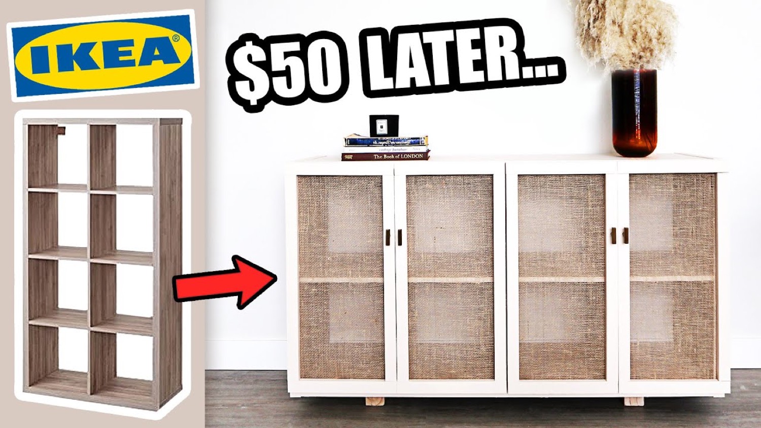How to Turn an IKEA KALLAX Into a Woven-Door Cabinet
